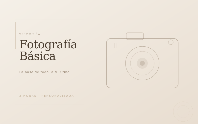 Tutoría Fotografía Básica